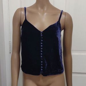 Madewell Indigo Button Up Strap Top